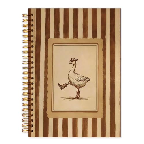 Carnet oie cowboy kunlisa rigide marron un cadeau occidental original