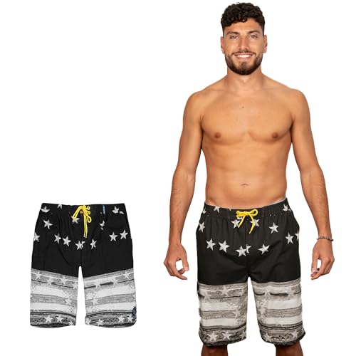 Banana Boat Mens UV Protection Four Way Stretch Volley Shorts Side Pocket | Swim Trunks | Quick Dry Shorts| Gym Shorts Men