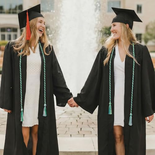 Image of GraduationMall Graduation Honor Cord 68 inch TurquoiseWhite