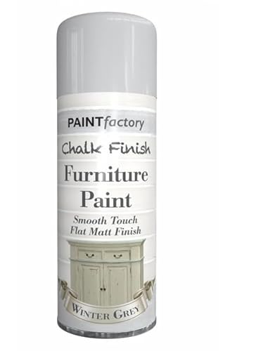Classic Signature - 9 x Chalk Finish Winter Grey Spray Paint 400ml - Aerosol Furniture Spray Paint Smooth Touch Matt FinishHome and Office