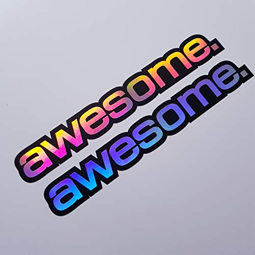 Folien-zentrum Awesome - Set di 2 Adesivi a Forma