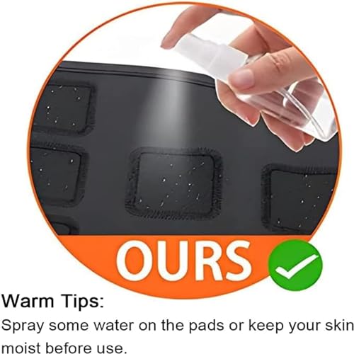 دي ام جي تيك محفز عضلات ايه بي اس اي معدات تمرين حزام شد البطن تدريب ABS للبطن والذراع والساق للرجال والنساء أسود