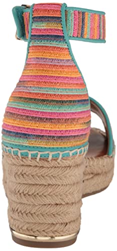 Franco Sarto Womens Clemens Jute Wrapped Espadrille Wedge Heel Sandals, Multicolor, 8 #TOP2