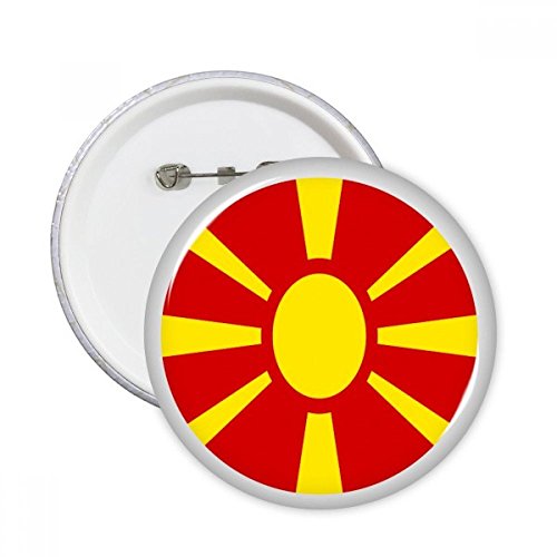 Pins Macédoine emblème badge national rond vêtement décoration multicolore