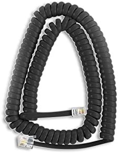 Pack of 10 Charcoal Handset Cords for Nortel Phones