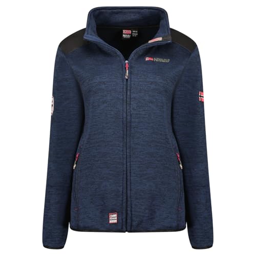 Geographical Norway Tourbilloneama Lady - Polaire Fine Femme Chaude Fermeture Zip - Veste Automne Hiver Printemps Chaud Femmes - Longues Manches Vetement Pull...