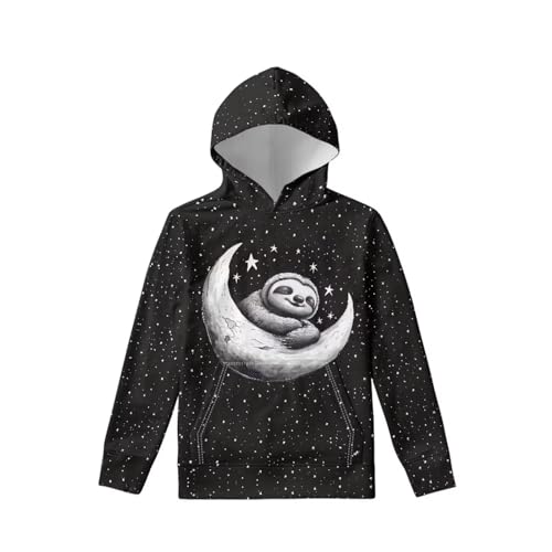 Boys Girls Hoodies 3D Printed Sleepy Sloth Hooded Sweatshirts Casual Long Sleeve Pullover with Pocket for 6-16 Years2