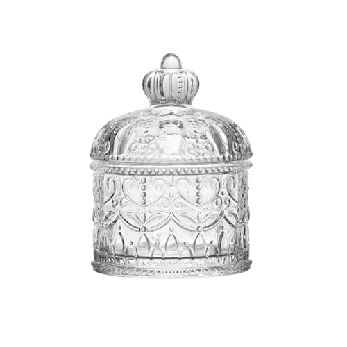 VASANA Transparente Kristallglasdose, dekorative...