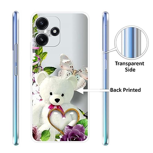 Image of Looy Mobile Cover for Xiaomi Redmi 12 5G Mobile Back Cover Poco M6 Pro 5G Back Case for Xiaomi Redmi 12 5G Mobile Phone (Milky Teddy)