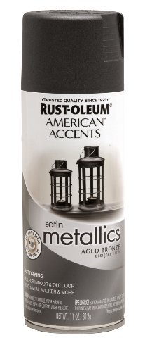 Rust-Oleum 202646 American Accents Designer Metallic Spray Paint, Aged Bronze (312 grams/Can)