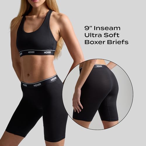 Woxer Womens Boxers - Biker 9" Boy Shorts Underwear for Women - Boxers for Women, Womens Boxer Briefs & Briefs for Women2