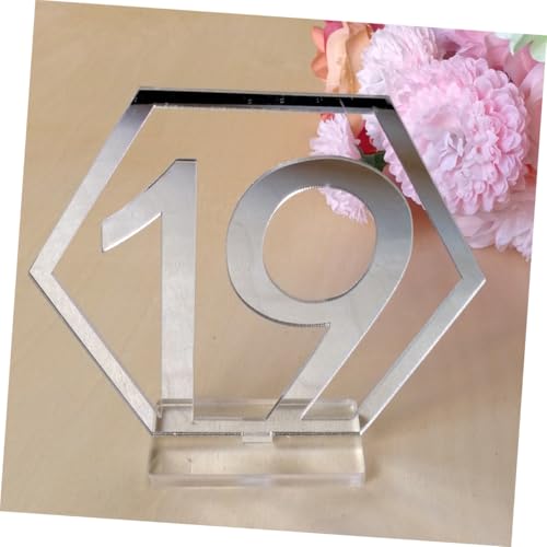Support numéro de table mariage acrylique miroir pour guider les invités
