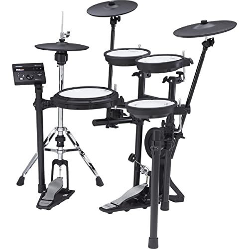 roland td-07kvx electronic v-drums kit  with vh-10 floating hi-hat and best-ever cymbals  bluetooth audio amp midi  40 free melodics lessons