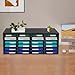 Literature Organizer, Paper Storage Cabinet, Literature Sorter with 24 Slots Compartments, Desktop Bill Paper Organizer, Classroom Mailbox for Office Home School (6 Rows and 4 Columns Black)