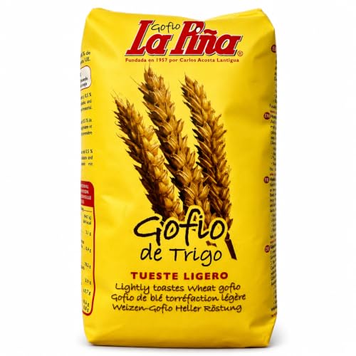 Gofio La Piña Trigo 500g | Gofio Canario de Trigo Tostado Tradicional | Fuente Natural de Fibra y Proteínas Vegetales | Rico en Minerales | Ideal para Desayunos y Recetas