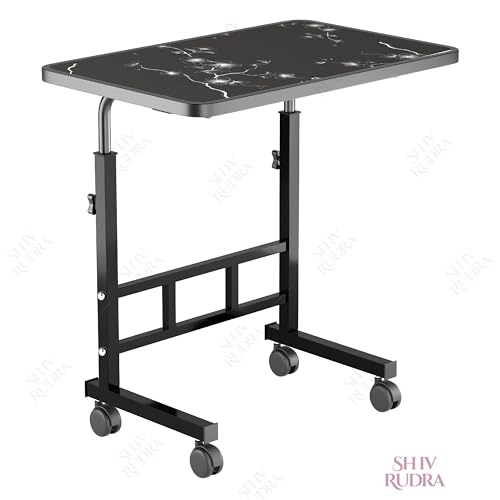 Image of Multi-Purpose Laptop Table, Study Table| Heavy Duty Bed Table| Adjustable for Height, Portable for Office, Work Form Home | DIY Table, Easy to Asembl (Adjustable Flower)