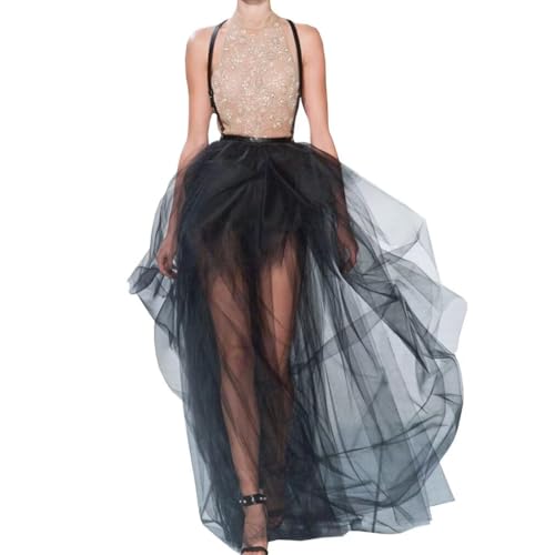 Wedding Planning Women's Tulle Ruffles Sheer Evening Party Skirt