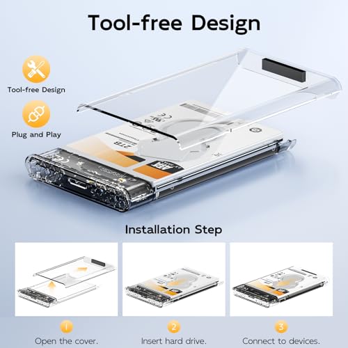 Caja externa para disco duro SATA 2.5" USB 3.2 Gen1 miniatura 3