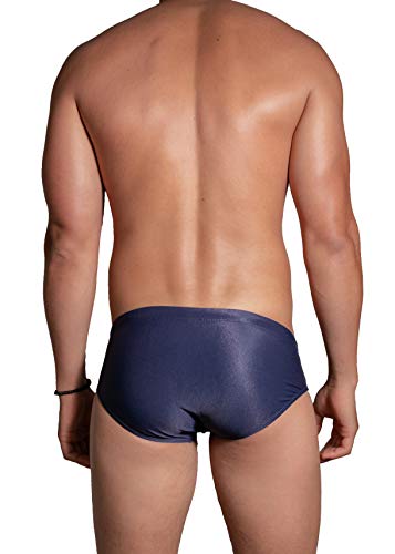 LIFEGUARD Officially Licensed Men's Swim Brief Short Designed for Performance (Navy, Small)