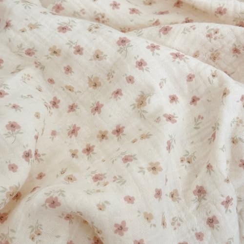 Image of BuLuTu Chic Princess Duvet Cover Full for Teens Girls Pink Floral Comforter Cover 79 inchx90 inch, Cotton Muslin Quilt Cover with Ruffles Vintage Cottage Bedding, Zipper Closure, No Pillow