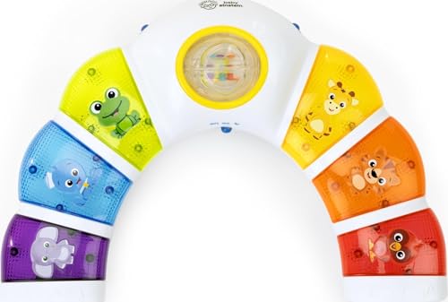 Image of Baby Einstein Glow & Discover Light Bar Musical Toy, Activity Station, Sitting Up and Tummy Time Toy, Color and Animal Learning Toy, Infant Ages 3 Months+