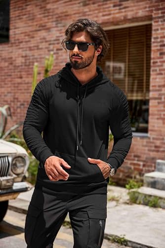 Coofandy Men'S Workout Hoodie Gym Sport Sweatshirt Athletic Pullover Casual Fashion Hooded With Pocket thumb #2