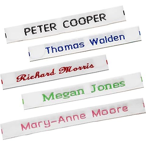 36 Woven Sew-on Name Labels for School Uniform (Pre-cut) Name Tapes/Tags Cover