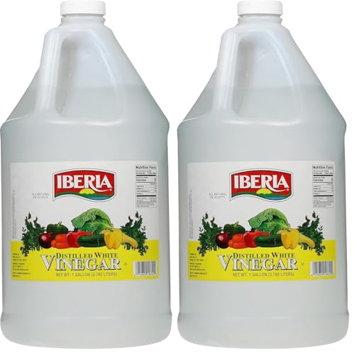 Iberia All Natural Distilled White Vinegar, 1 Gallon - 5% Acidity (Pack of 2)