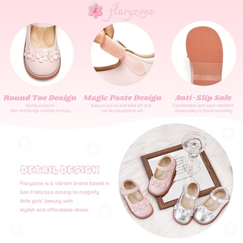Image of Flaryzone Toddler Little Girl Mary Jane School Uniform Oxfords Flat Dress Shoes