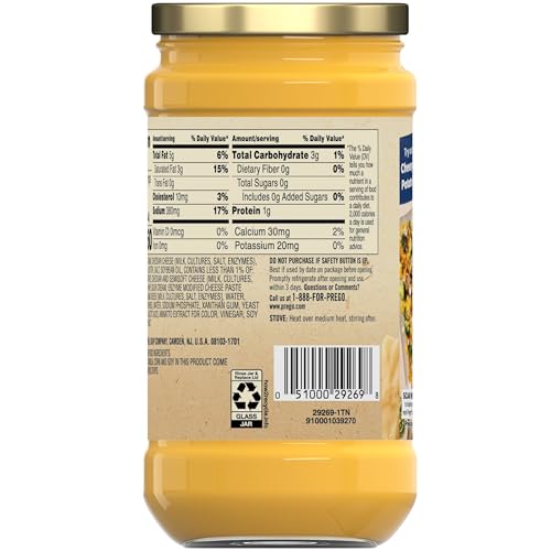 Image of Prego Creamy Cheddar Cheese Sauce, 14.5 oz Jar