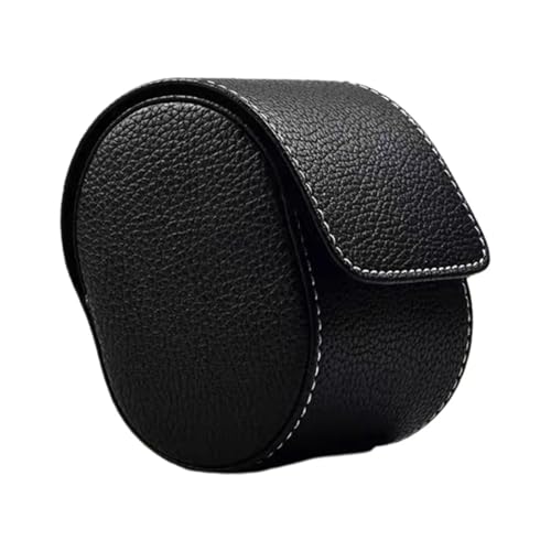 UBOHUZ 2 pezzi 1 slot custodia for orologio da viaggio impermeabile orologio da polso rotolo in pelle PU for esposizione di gioielli regalo commerciale Per Casa(Black)