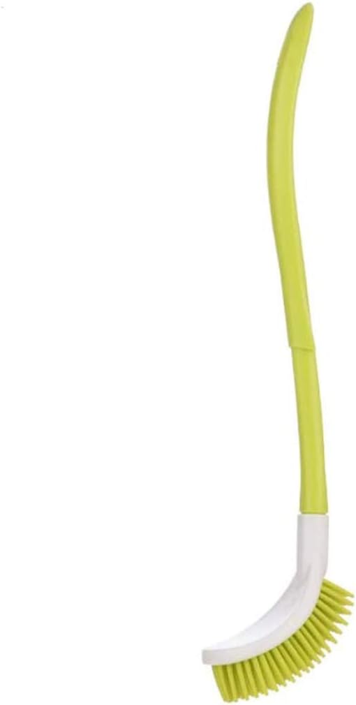 JSEIAJB Silicone No Need to Perforate Soft Bristle Toilet Brush Long Handle Cleaning Kit, with Base image 2