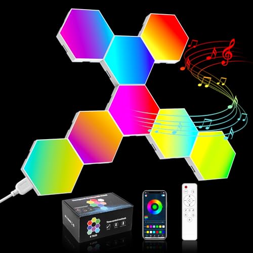 LED Waben Decken- & Wandbeleuchtung – Modulares Sechseck-System, 6400 K, Für Werkstatt, Salon, Garage