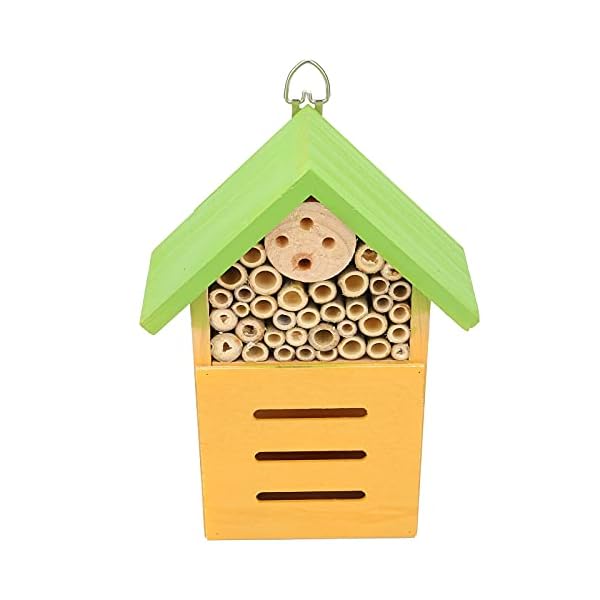 Yeelur Insektenhaus, Insektenhotel aus Holz, langlebig mit Aufhängeöse zur Dekoration für den Garten für Insektenschutz…
