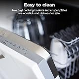 Ninja | Air Fryer | Finish Cooking Multiple Foods at the Same Time | 6-in-1 (Air Fry, Broil, Roast, Keep Warm, Dehydrate, Bake) | Fit up to 8lb Chicken Wings in the two 5 QT Baskets | DZ302