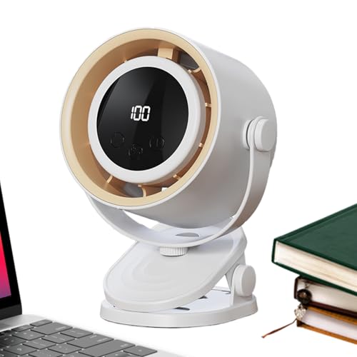 Genérico Ventilador Sin Aspas Para Dormitorio | Ventilador Compacto Y Silencioso - Sin Aspas Con Luz Ambiental Nocturna Y Clip Para Hogar, Dormitorio, Cocina O Estudio