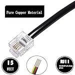 Ubramac-15ft-Phone-Telephone-Extension-Cord-Cable-Line-Wire-with-Standard-RJ11-6P4C-Plugs-for-Landline-Telephone