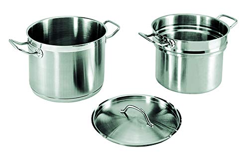Update International (SDB-12) 12 Qt Induction Ready Stainless Steel Double Boiler w/Cover