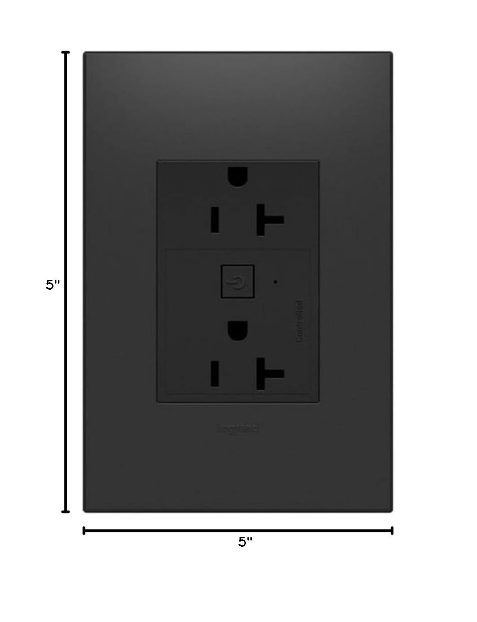 Legrand adorne with Netatmo WiFi Enabled Smart 20A Outlet in Graphite, Plus-Size, WNAR203G1
