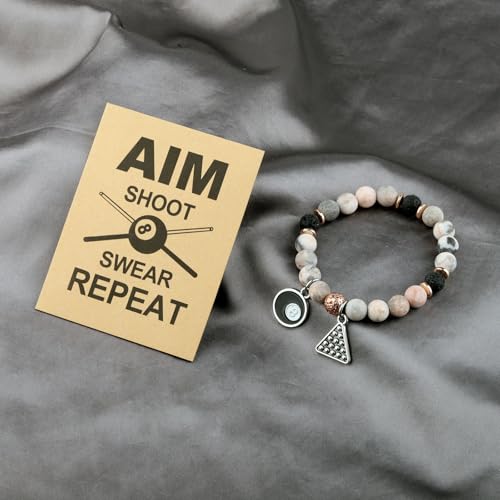 CHOORO Billiards Ball Bracelet Pool Player Gift Pool Ball Lucky 8 Ball Charm Bracelet Gift for Billiards Lover3