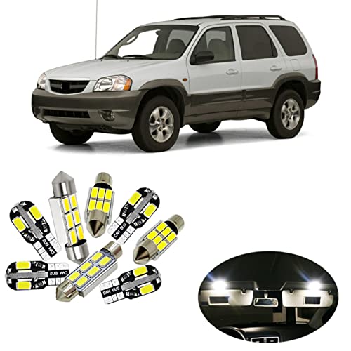 12 Uds. De Accesorios, Kit de Bombillas LED para Interiores, para Mazda Tribute 2001 2002 2003 2004 2005 2006 Map Dome, lámpara para matrícula
