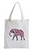 Produktbild Raxxpurl Flower Power Elefant Fun Jutebeutel