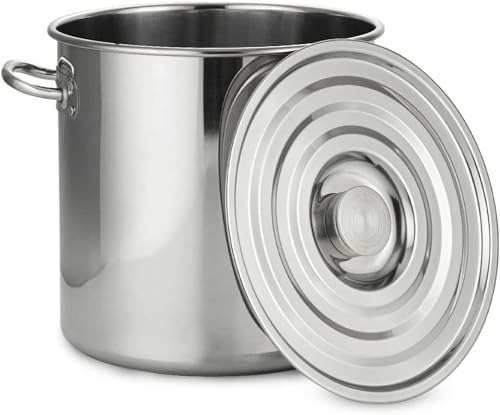 Juego de ollas grandes de acero inoxidable con colador para cangrejos, mariscos, cangrejo para hervir cangrejos