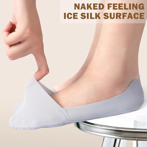 Sofier No Show Socks Womens, Non Slip Low Cut 6 Pairs Thin Silky Dress Footies Liner Invisible Socks Flats Loafers Sneakers2