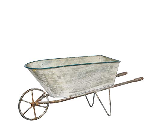 Sullivans Decorative Galvanized Metal Wheelbarrow Planter, 16