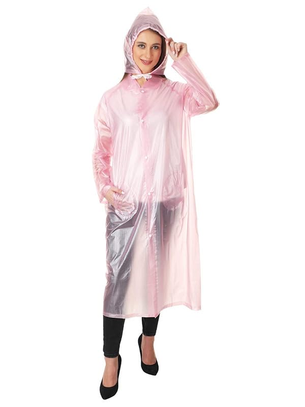 kolva Fancy Pink Women's Raincoat with Cap-picture-41