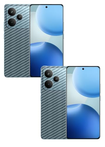 Image of (Pack of 2) Compatible with Skin Sticker /Vinyl wrap /Protective Film Mobile Back Skin Carbon Fiber 3D Transparent by Candeal Mizhan(Only Back) (Realme, Realme P4 Pro 5G)