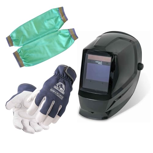 Generic Welding Bunddle - Welding Hood/Gloves/Sleeves, X-Large, Black