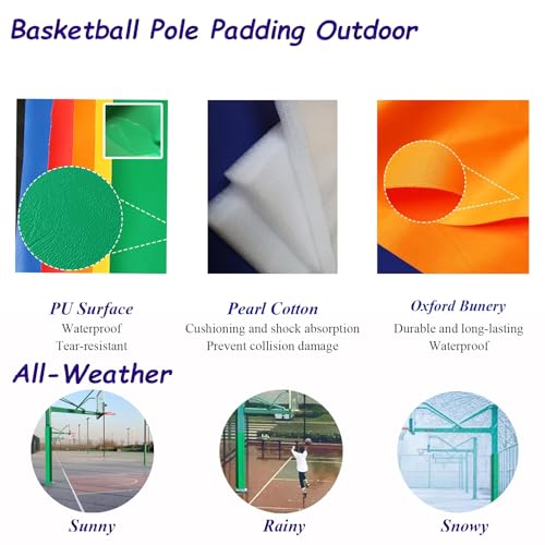 Acolchado para poste de baloncesto cuadrado y protector de columnas de sótano 30x30 5