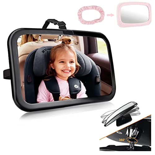 FACIACC Baby Car Mirrors for Back Seat, 360° Rotation Rear View Car